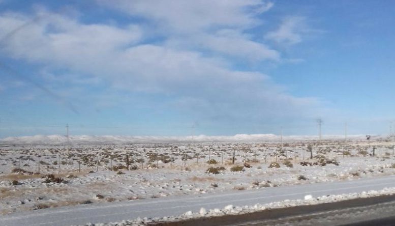 El sur de Chubut amaneció con nieve y heladas