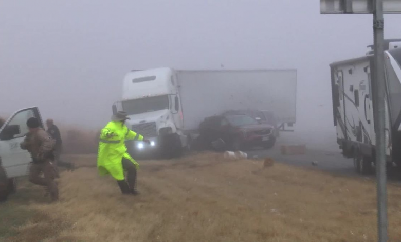 Fotógrafo captó un choque catastrófico en Texas